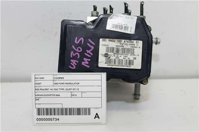 Used MINI, Cooper Abs Pump/Modulator R55/R56/R57 W/ Dsc Type 03/07 07/10 2010 – image 2 - All Good Parts