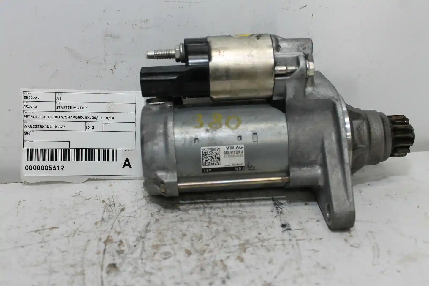 Used Audi, A1 Starter Motor Petrol 1.4 Turbo S/Charged 8X 06/11 10/18 2013 – main images - All Good Parts