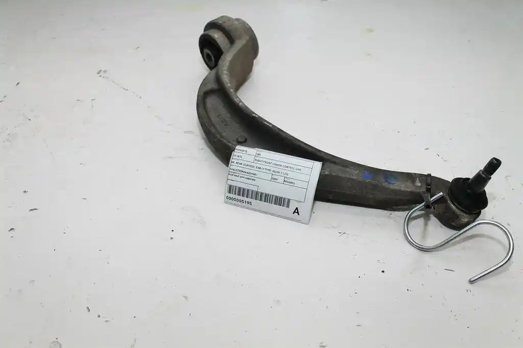 Used Audi, Q5 Right Front Lower Control Arm 8R Rear (Curved) Early Type 03/09 11/12 2009 – image 1 - All Good Parts