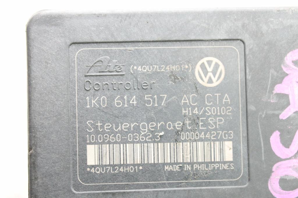 Used Volkswagen, Golf Abs Pump/Modulator Gen 5, On Motor P/N 1K0614517Ac, 06/04-02/09 J99878 2008 – image 2 - All Good Parts