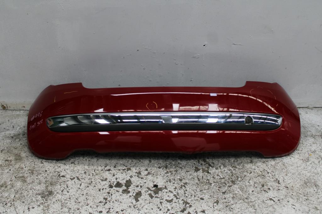 Used Fiat, 500 Rear Bumper Bumper Bar Non Park Sensor, Chrome Moulding Type, 03/08 09/15 2010 – main images - All Good Parts