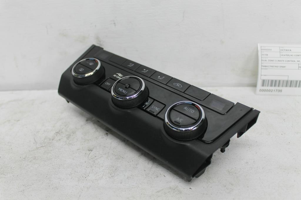 Used Skoda, Octavia Heater/Ac Controls Dual Zone Climate Control Ne, Non Heated Type, 05/17 09/20 2019 – image 2 - All Good Parts