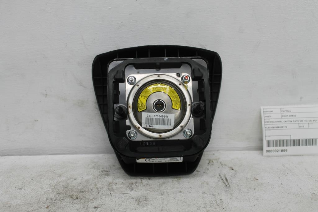 Used Holden, Captiva Right Airbag Steering Wheel Captiva 7 (4Th Vin = C), Cg, 01/11 09/15 2013 – image 2 - All Good Parts