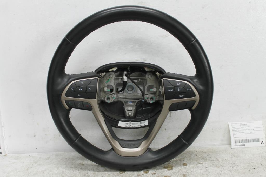 Used Jeep, Cherokee Steering Wheel Leather Kl, Black Stitch, 02/14 03/18 2015 – main images - All Good Parts