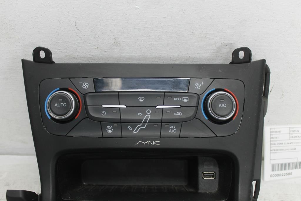 Used Ford, Focus Heater/Ac Controls Dual Zone Climate Control Type Lz, 10/14 11/18 2017 – image 2 - All Good Parts