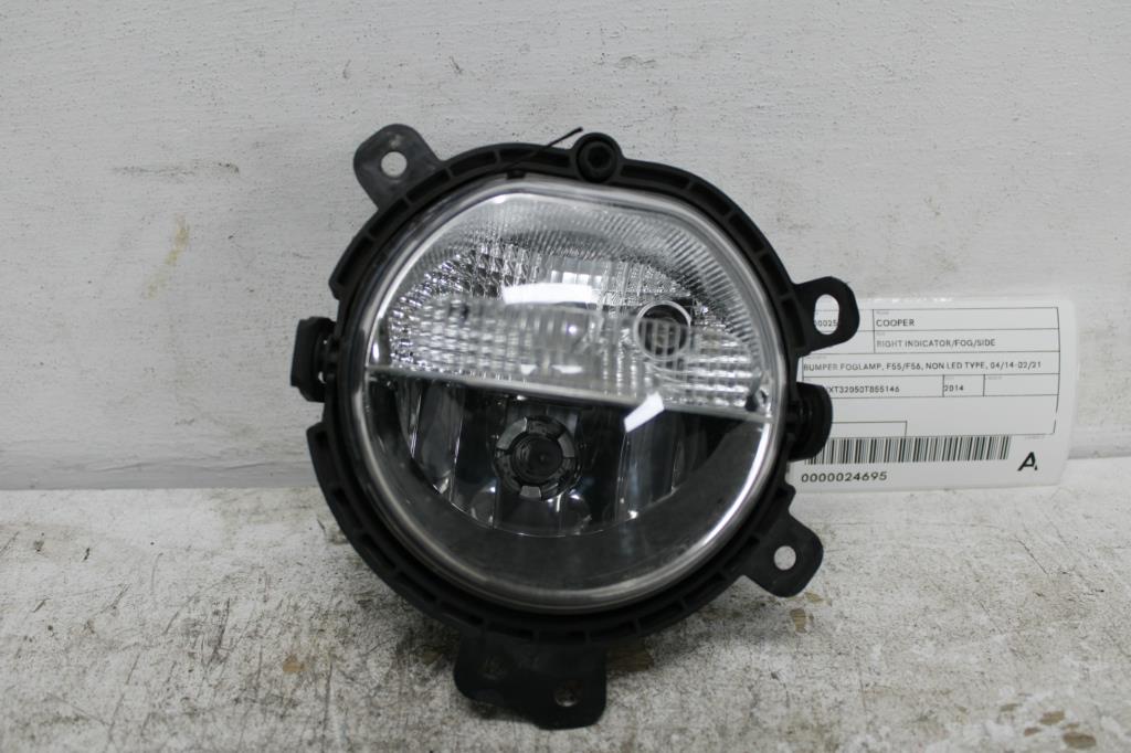 Used MINI, Cooper, Right Indicator/Fog/Side Bumper Foglamp, F55/F56, Non Led Type, 04/14-02/21 2014 – main images - All Good Parts