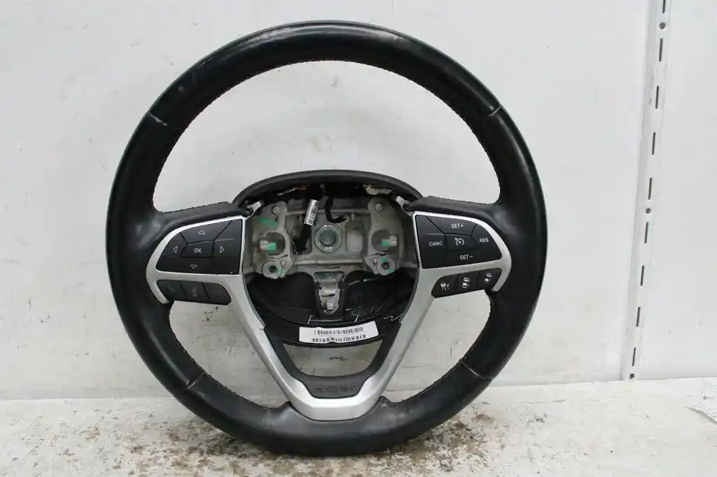 Used Jeep, Cherokee Steering Wheel Leather Kl Black Stitch 02/14 03/18 2015 – image 1 - All Good Parts