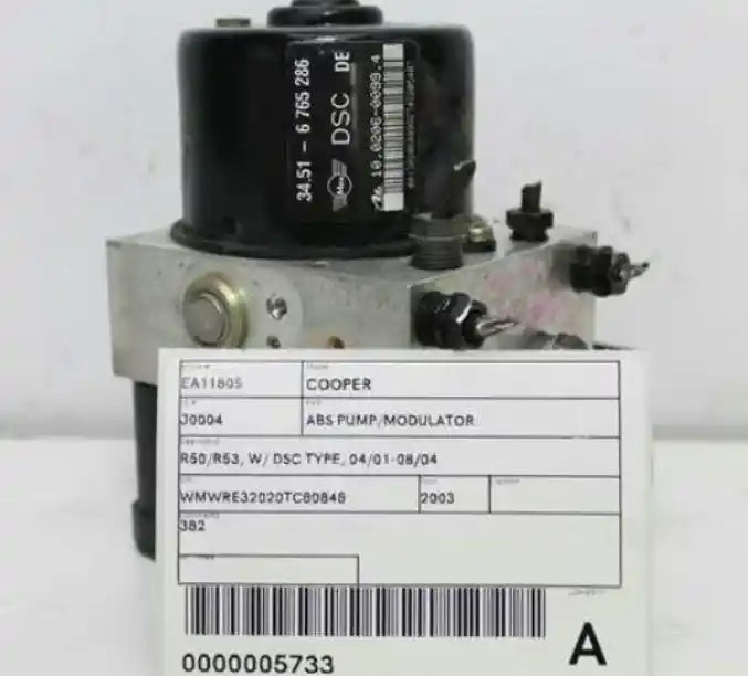 Used MINI, Cooper Abs Pump/Modulator R50/R53 W/ Dsc Type 04/01 08/04 2003 – image 1 - All Good Parts