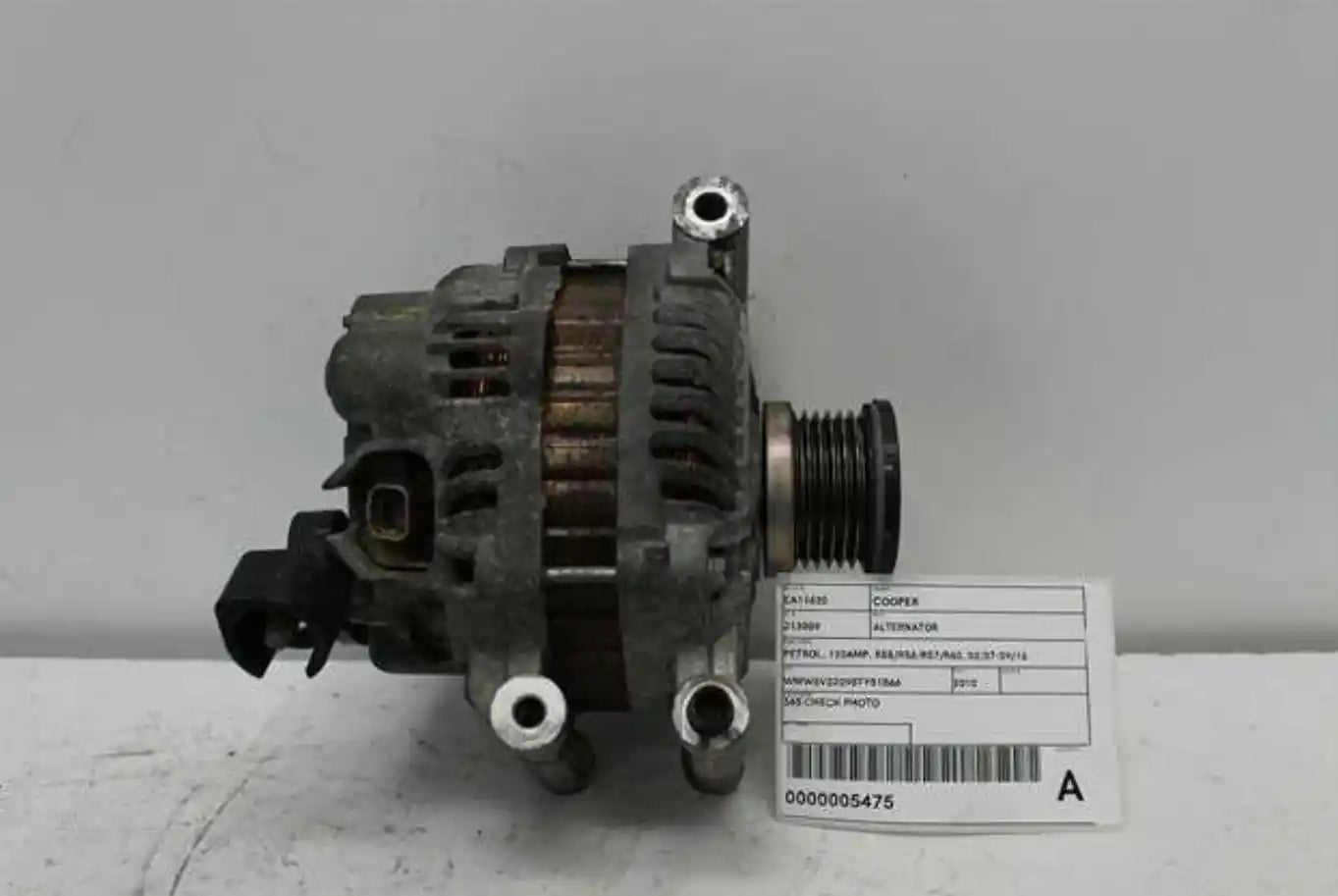 Used MINI, Cooper Alternator Petrol 120Amp R55/R56/R57/R60 03/07 09/16 2010 – image 1 - All Good Parts