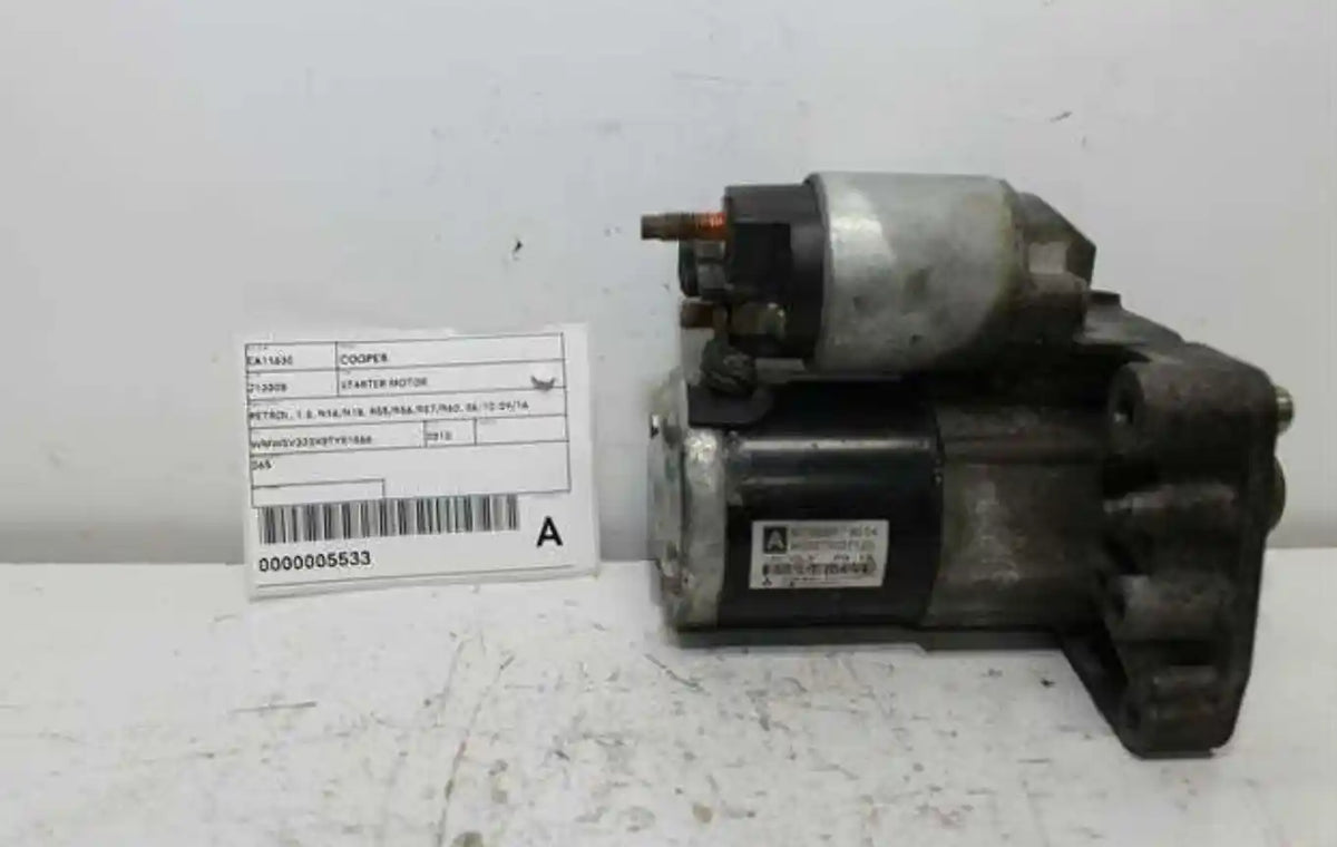 Used MINI, Cooper Starter Motor Petrol 1.6 N16/N18 R55/R56/R57/R60 06/10 09/16 2010 – image 1 - All Good Parts