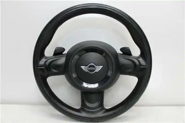 Used MINI, Cooper Steering Wheel Leather R55/R56/R57 Black Spoke W/ Paddle Shift Type 03/07 05/15 2010 – image 1 - All Good Parts