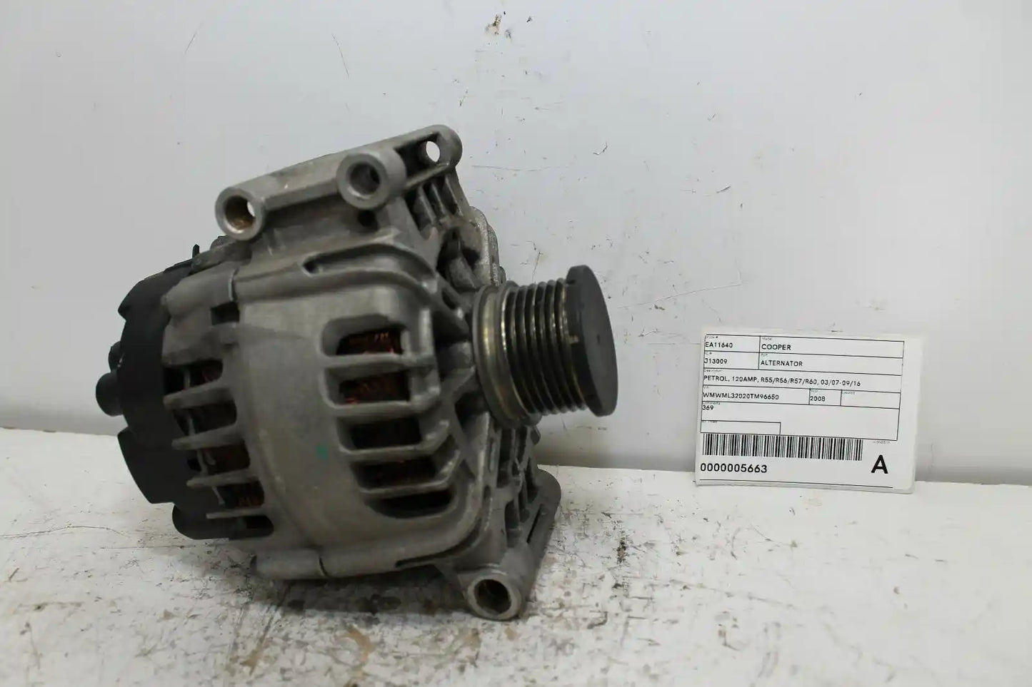 Used MINI, Cooper Alternator Petrol 120Amp R55/R56/R57/R60 03/07 09/16 2008 – image 1 - All Good Parts