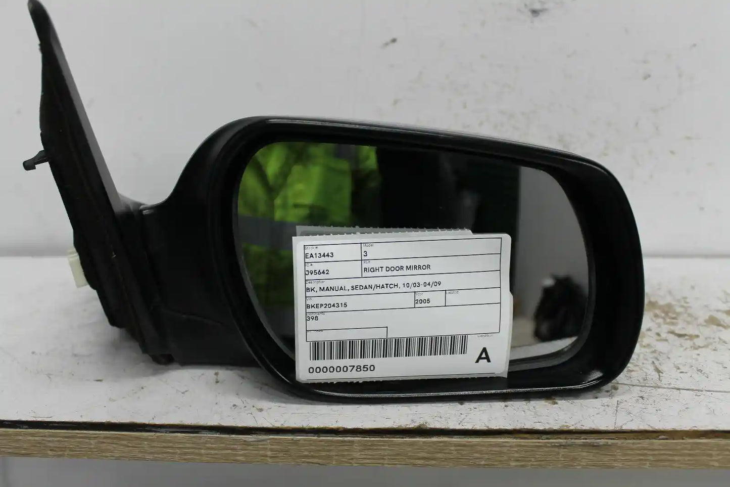 Used Mazda, 3 Right Door Mirror Bk Manual Sedan/Hatch 10/03 04/09 2005 – image 1 - All Good Parts