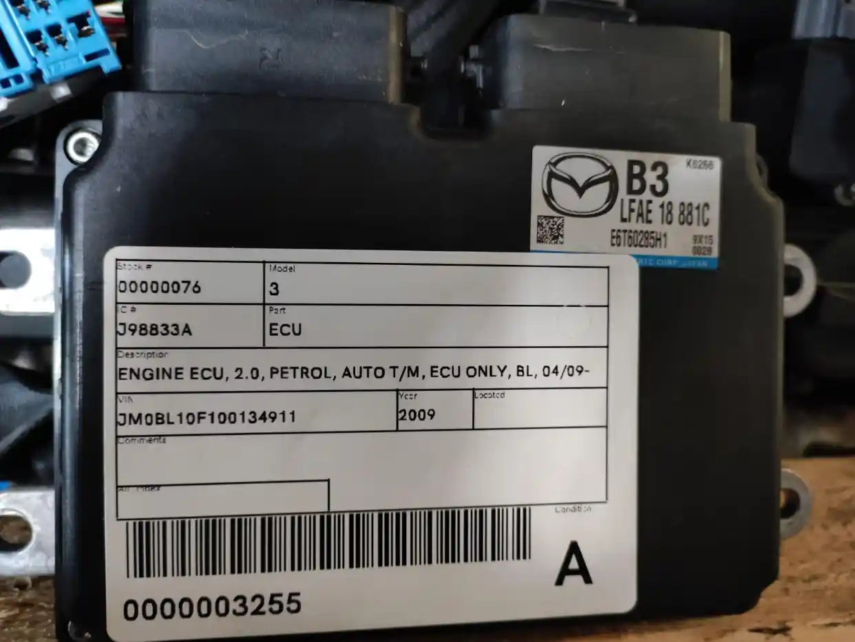 Used Mazda, 3 Ecu 2.0 Petrol Auto T/M Ecu Only Bl 04/09 08/11 2009 – image 1 - All Good Parts