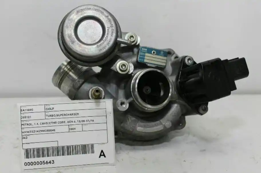 Used Volkswagen, Golf Turbo/Supercharger Petrol 1.4 Cavd/Cthd Code Gen 6 10/08 01/16 2009 – image 1 - All Good Parts