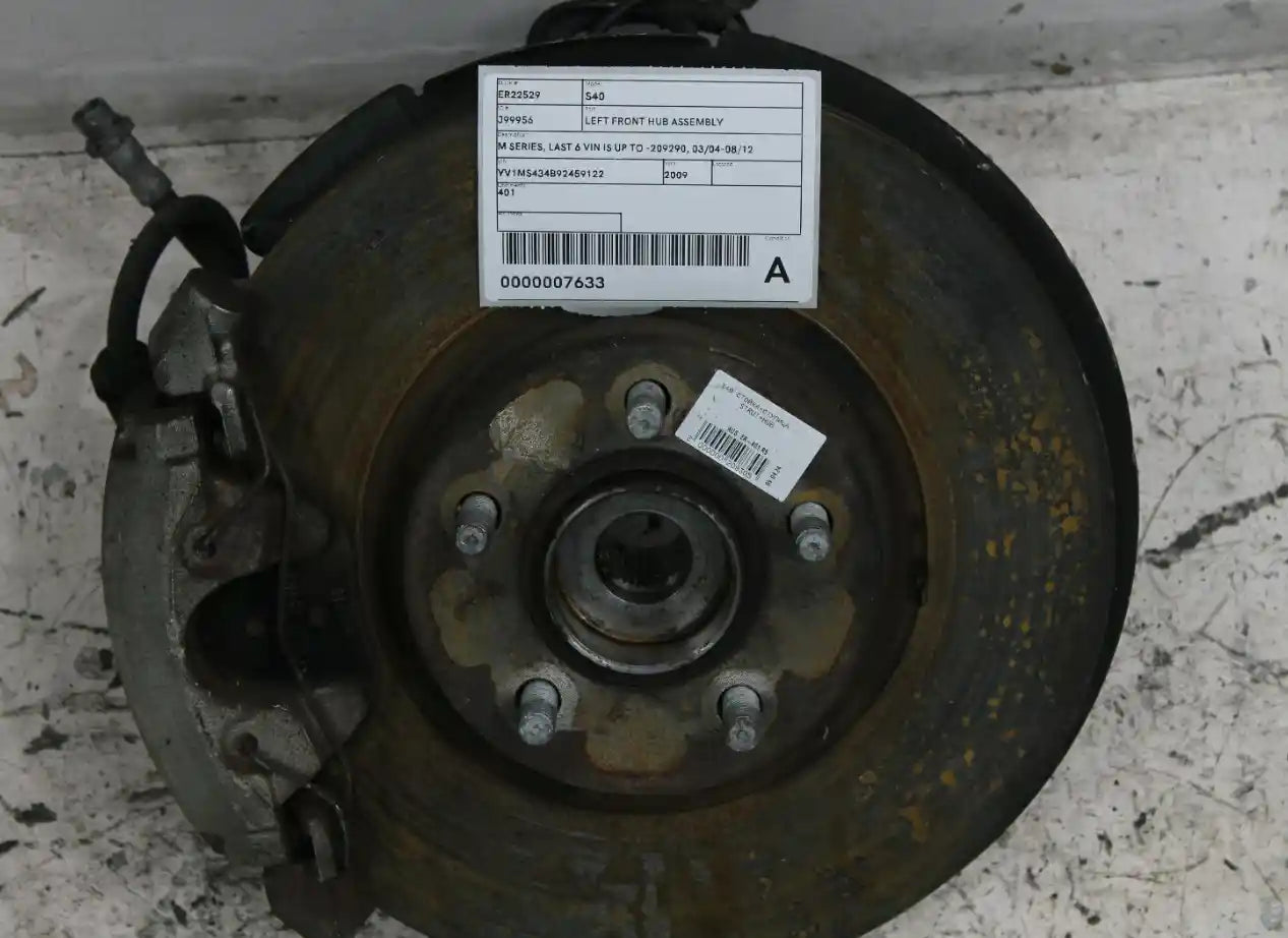 Volvo, S40 Left Front Hub Assembly M Series Last 6 Vin Is Up To 209290 03/04 08/12