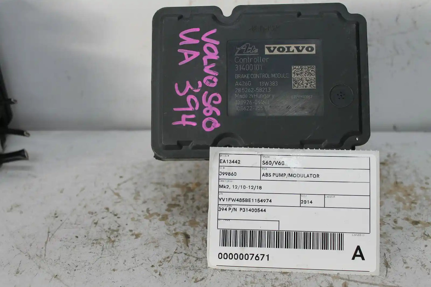 Used Volvo, S60/V60 Abs Pump/Modulator Mk2 12/10 12/18 2014 – image 1 - All Good Parts