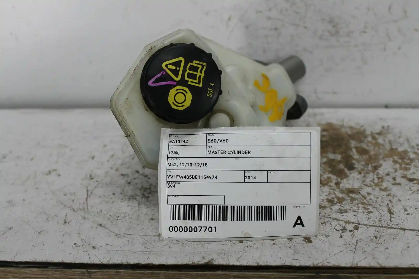 Used Volvo, S60/V60 Master Cylinder Mk2 12/10 12/18 2014 – image 1 - All Good Parts