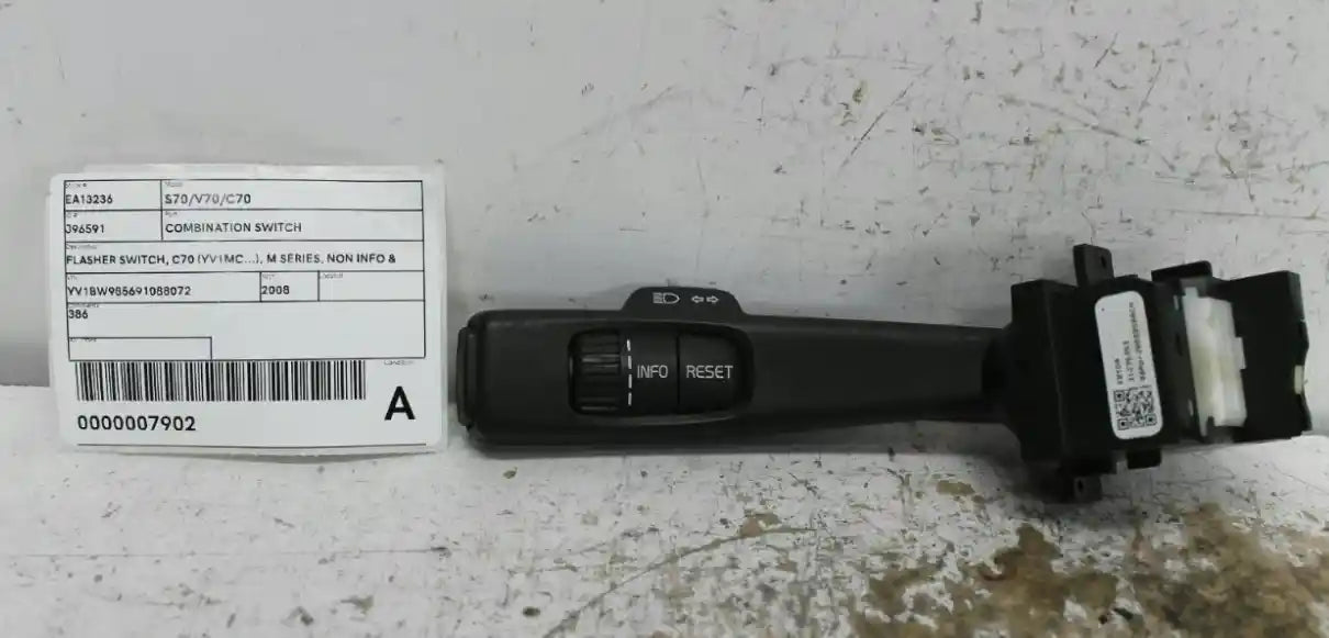 Used Volvo, S70/V70/C70 Combination Switch Flasher Switch C70 (Yv1Mc...) M Series Non Info & Reset Buttons Type 08/06 12/13 2008 – image 1 - All Good Parts