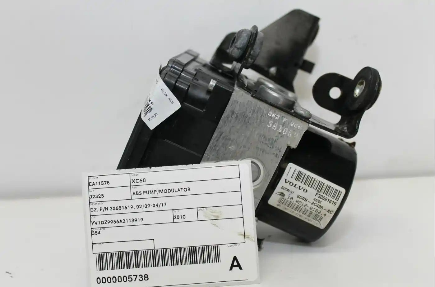 Used Volvo, Xc60 Abs Pump/Modulator Dz P/N 30681619 02/09 04/17 2010 – image 1 - All Good Parts