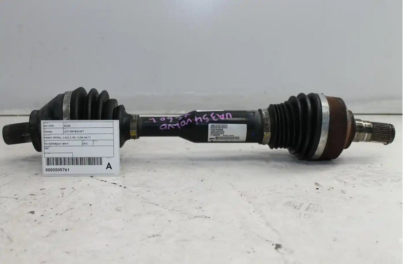 Used Volvo, Xc60 Left Driveshaft Front Petrol 3.0/3.2 Dz 11/09 04/17 2010 – image 1 - All Good Parts