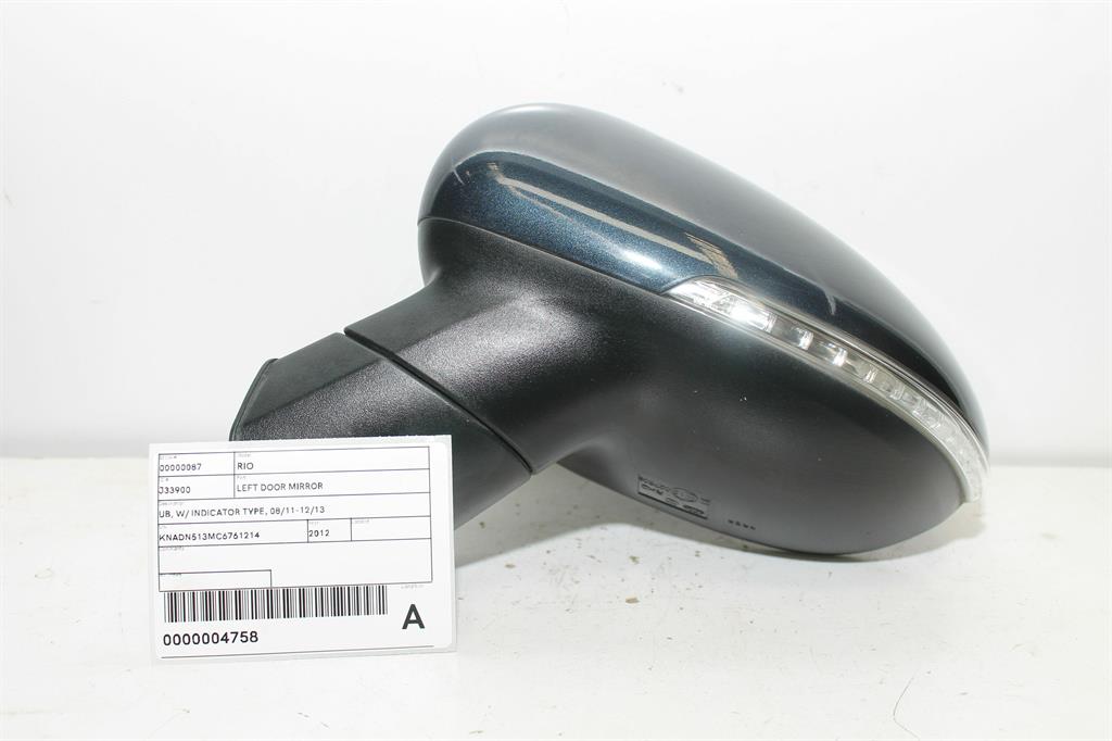 Used Kia, Rio Left Door Mirror Ub W/ Indicator Type 08/11 12/13 2012 β image 1 - All Good Parts