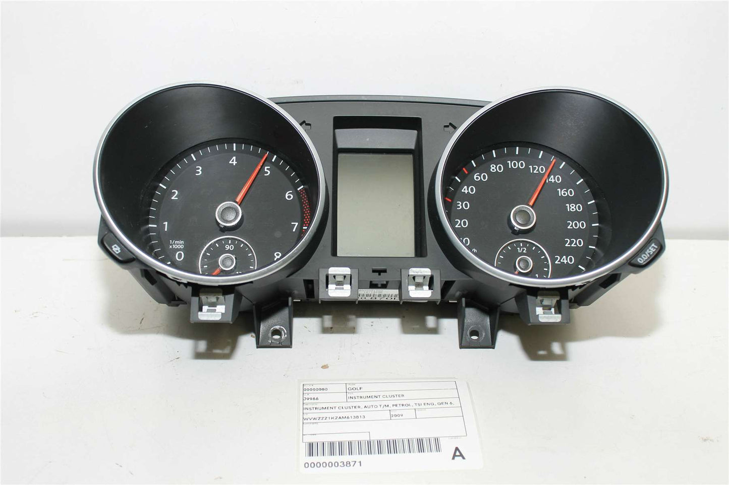 Used Volkswagen, Golf Instrument Cluster Instrument Cluster Auto T/M Petrol Tsi Eng Gen 6 10/08 01/16 2009 – image 1 - All Good Parts