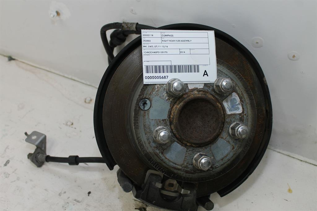 Used Jeep, Compass Right Rear Hub Assembly Mk 2Wd 07/11 12/16 2014 – image 1 - All Good Parts