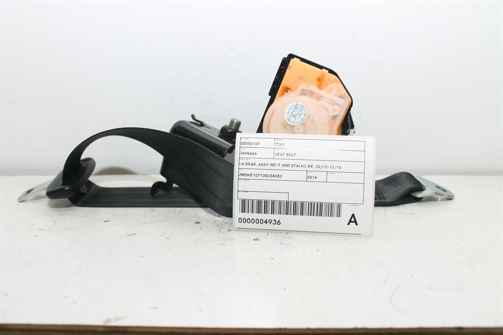 Used MAZDA, CX5 Seat Belt Lh Rear Assy (Belt And Stalk) Ke 02/12 12/16 2014 – image 1 - All Good Parts