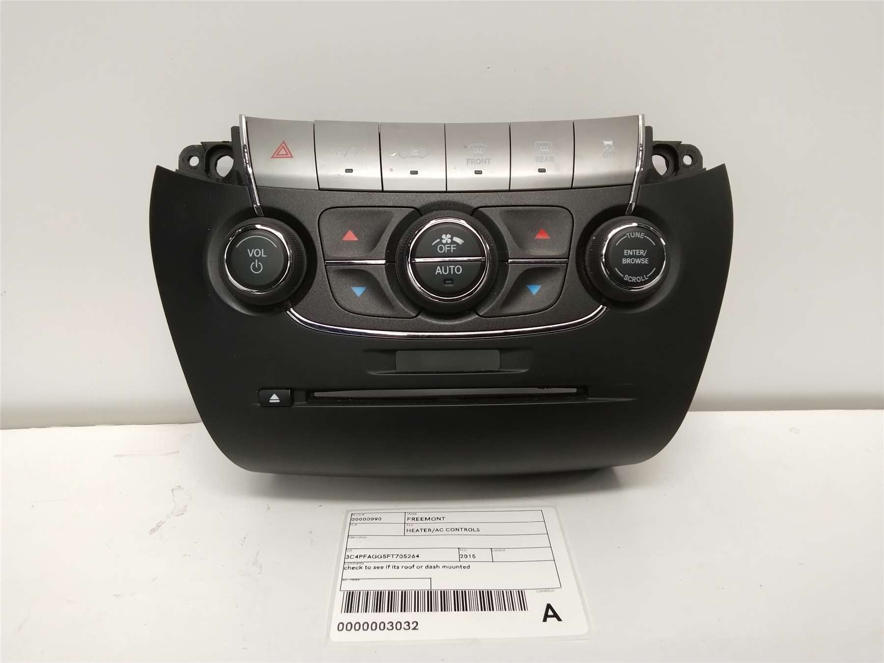 Used Fiat, Freemont Heater/Ac Controls Dash Mounted Control Type Jf 04/13 01/17 2015 – image 1 - All Good Parts