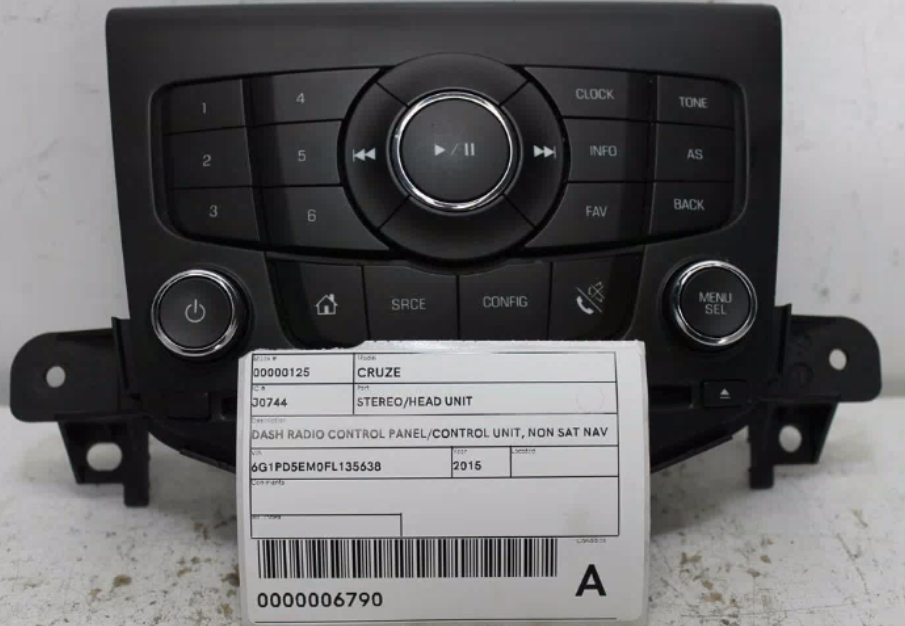 Used Holden, Cruze Stereo/Head Unit Dash Radio Control Panel/Control Unit Non Sat Nav Type Gloss Black Face Jh 03/11 01/17 2015 – image 1 - All Good Parts