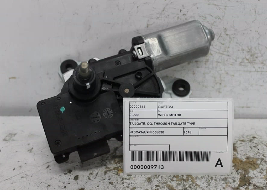 Used Holden, Captiva Wiper Motor Tailgate Cg Through Tailgate Type (Cx/Lx/Sx/Captiva 7) 09/06 06/18 2015 – image 1 - All Good Parts