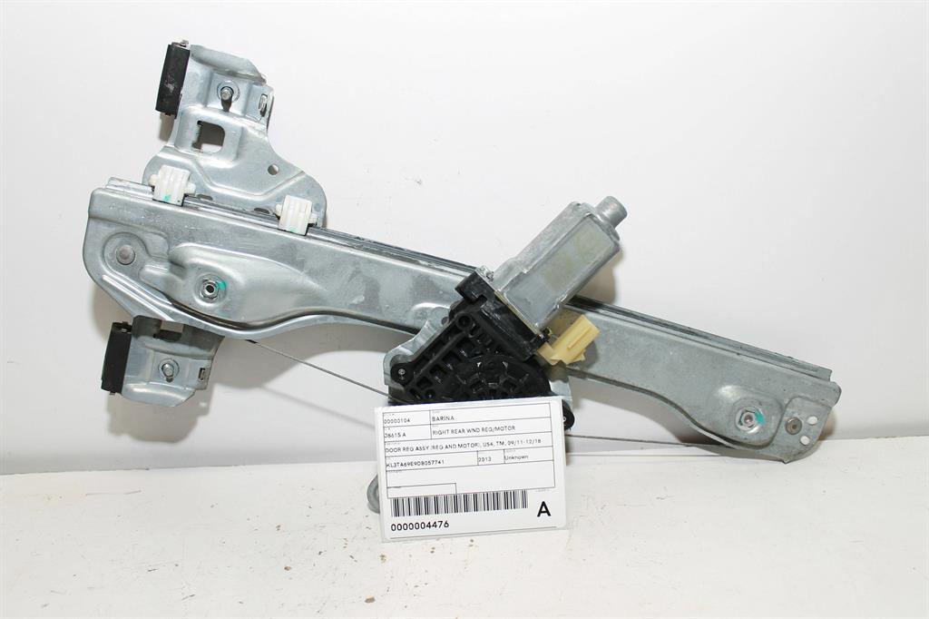Holden, Barina Right Rear Wnd Reg/Motor Door Reg Assy (Reg And Motor) Us4 Tm 09/11 12/18