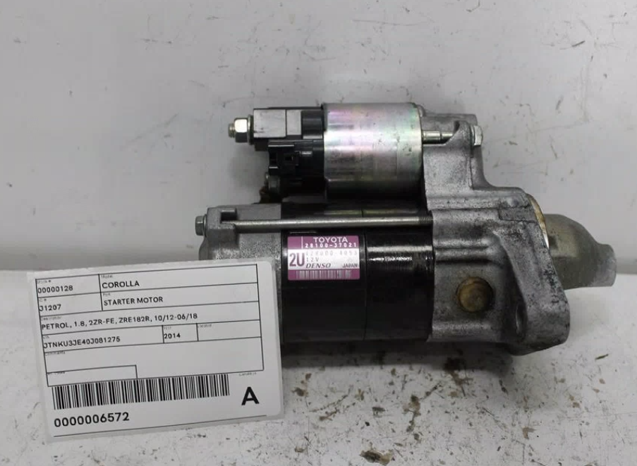 Used Toyota, Corolla Starter Motor Petrol 1.8 2Zr Fe Zre182R 10/12 06/18 2014 – image 1 - All Good Parts