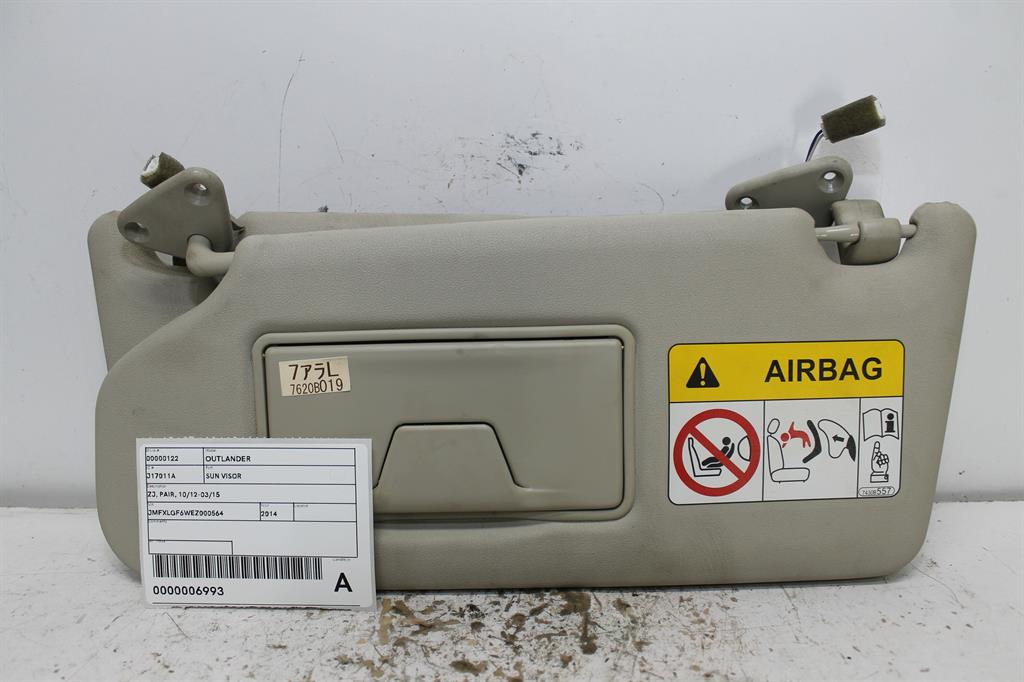 Used Mitsubishi, Outlander Sun Visor Zj Pair 10/12 03/15 2014 – image 1 - All Good Parts