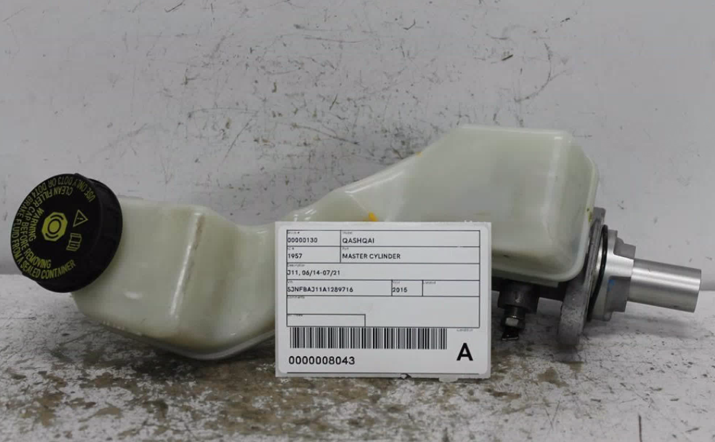 Used Nissan, Qashqai Master Cylinder J11 12/13 07/21 2015 – image 1 - All Good Parts