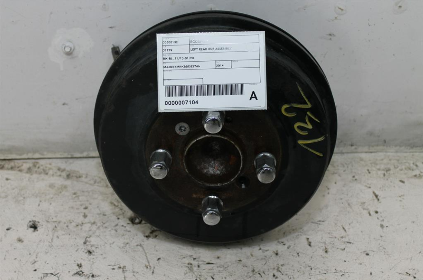 Used Ford, Ecosport Left Rear Hub Assembly Bk Bl 11/13 01/20 2014 – image 1 - All Good Parts