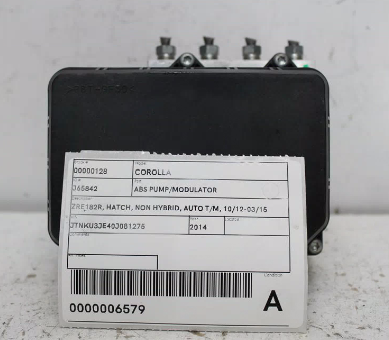 Used Toyota, Corolla Abs Pump/Modulator Zre182R Hatch Non Hybrid Auto T/M 10/12 03/15 2014 – image 1 - All Good Parts