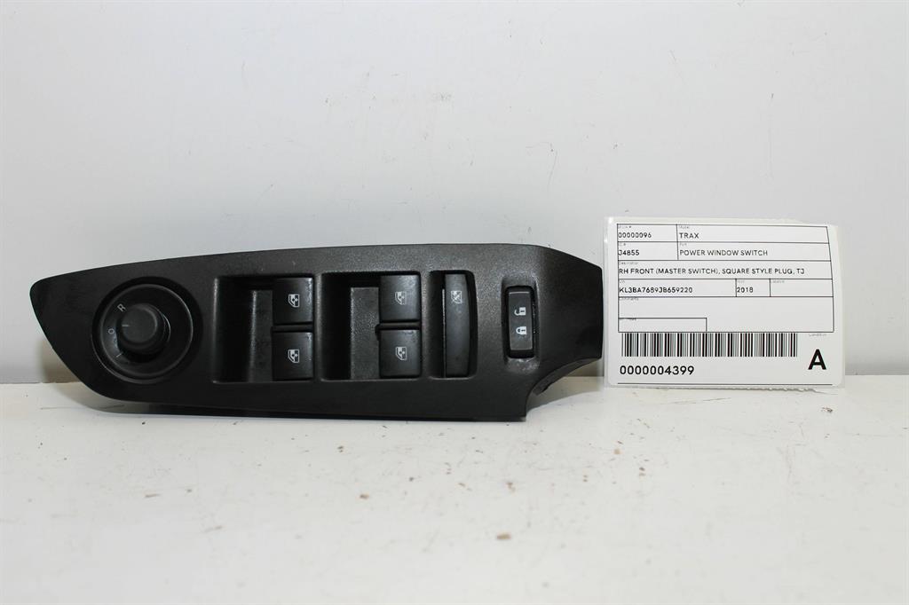 Used Holden, Trax Power Window Switch Rh Front (Master Switch) Square Style Plug Tj Series 09/16 12/20 2018 – image 1 - All Good Parts