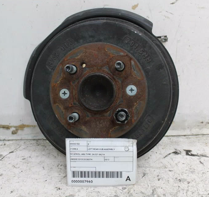 Used Mazda, 2 Left Rear Hub Assembly De Series Abs Type 09/07 09/14 2012 – image 1 - All Good Parts