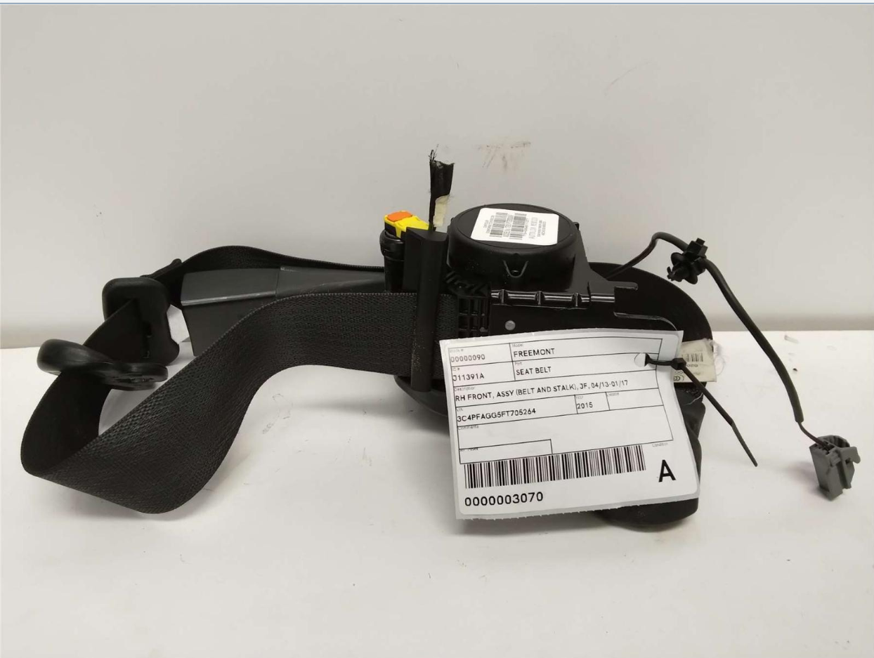 Used Fiat, Freemont Seat Belt Rh Front Assy (Belt And Stalk) Jf 04/13 01/17 2015 – image 1 - All Good Parts