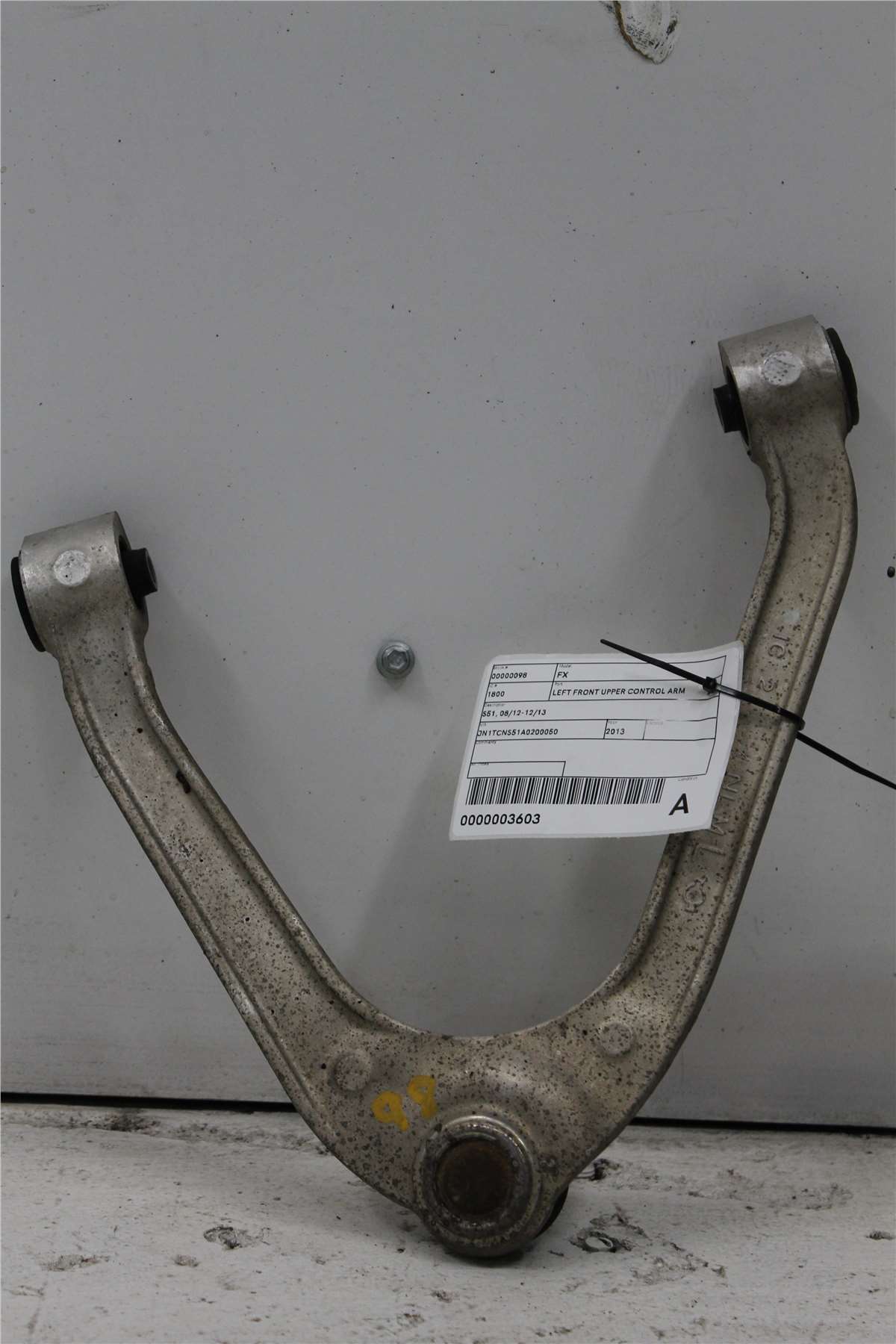 Used Infiniti, FX37 Left Front Upper Control Arm S51 08/12 12/13 2013 – image 1 - All Good Parts