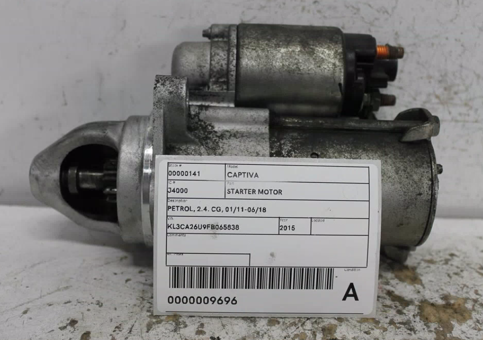 Used Holden, Captiva Starter Motor Petrol 2.4 Cg 01/11 06/18 2015 – image 1 - All Good Parts