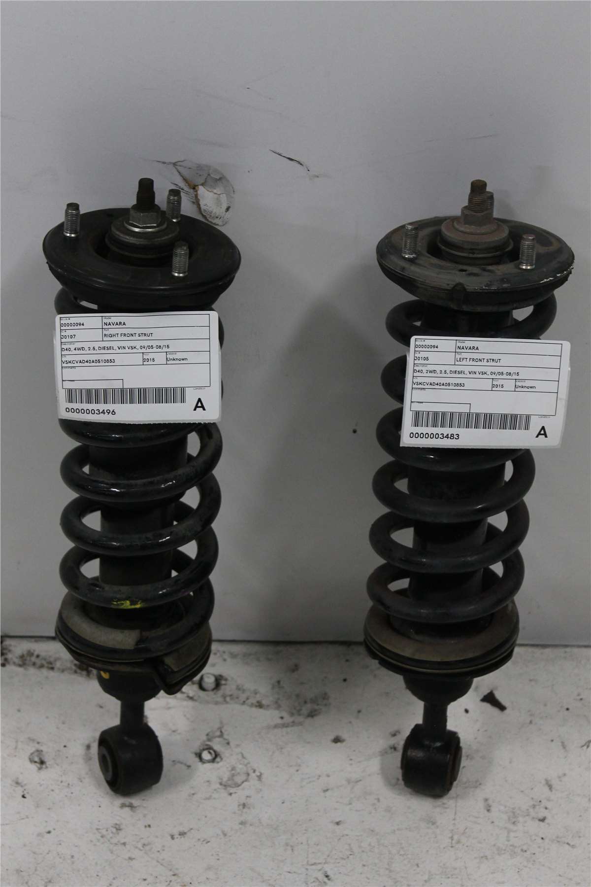 Used Nissan, Navara Left Front Strut D40 2Wd 2.5 Diesel Vin Vsk 09/05 08/15 2015 – image 1 - All Good Parts