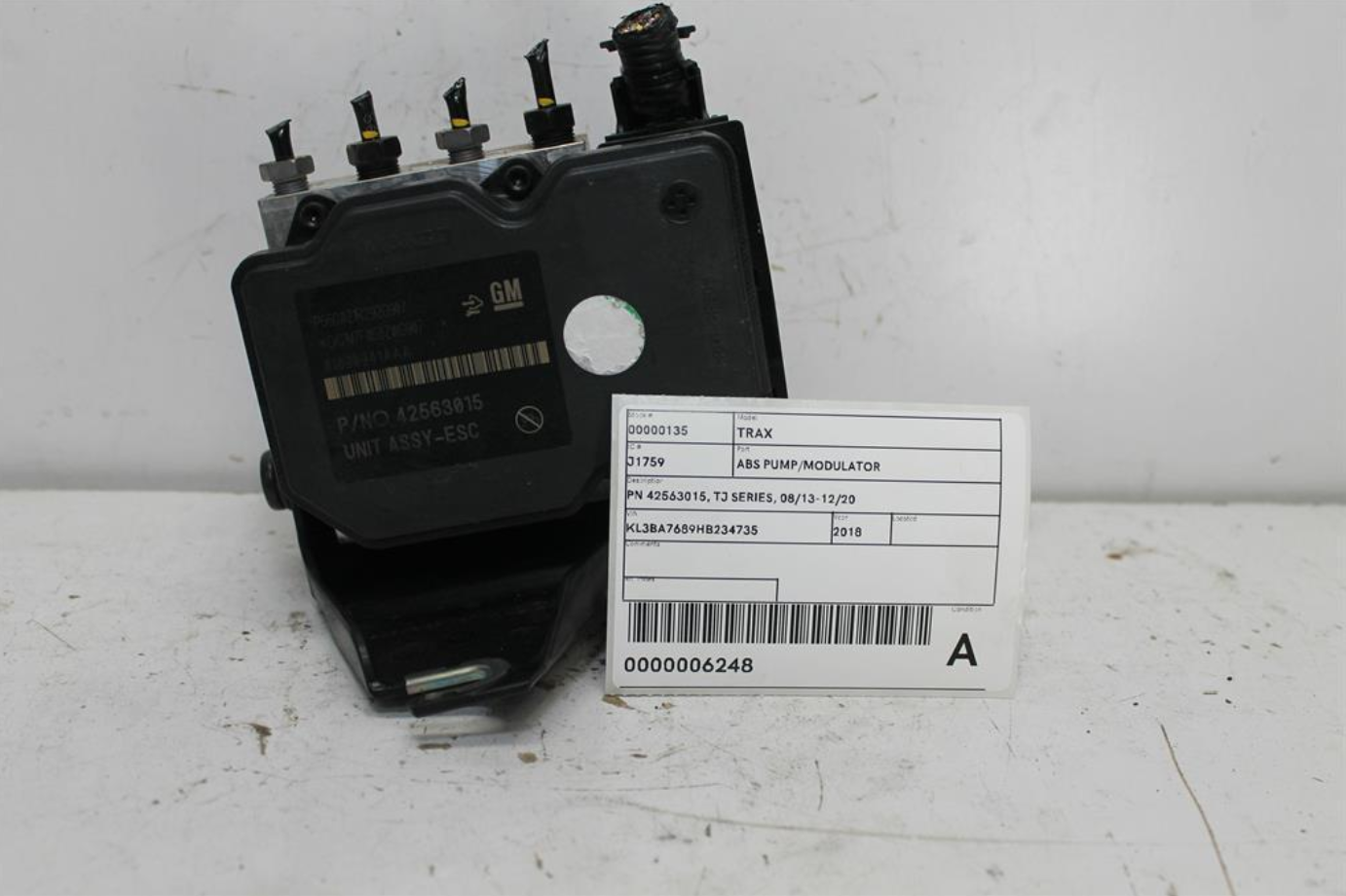 Used Holden, Trax Abs Pump/Modulator Pn 42563015 Tj Series 08/13 12/20 2018 – image 2 - All Good Parts