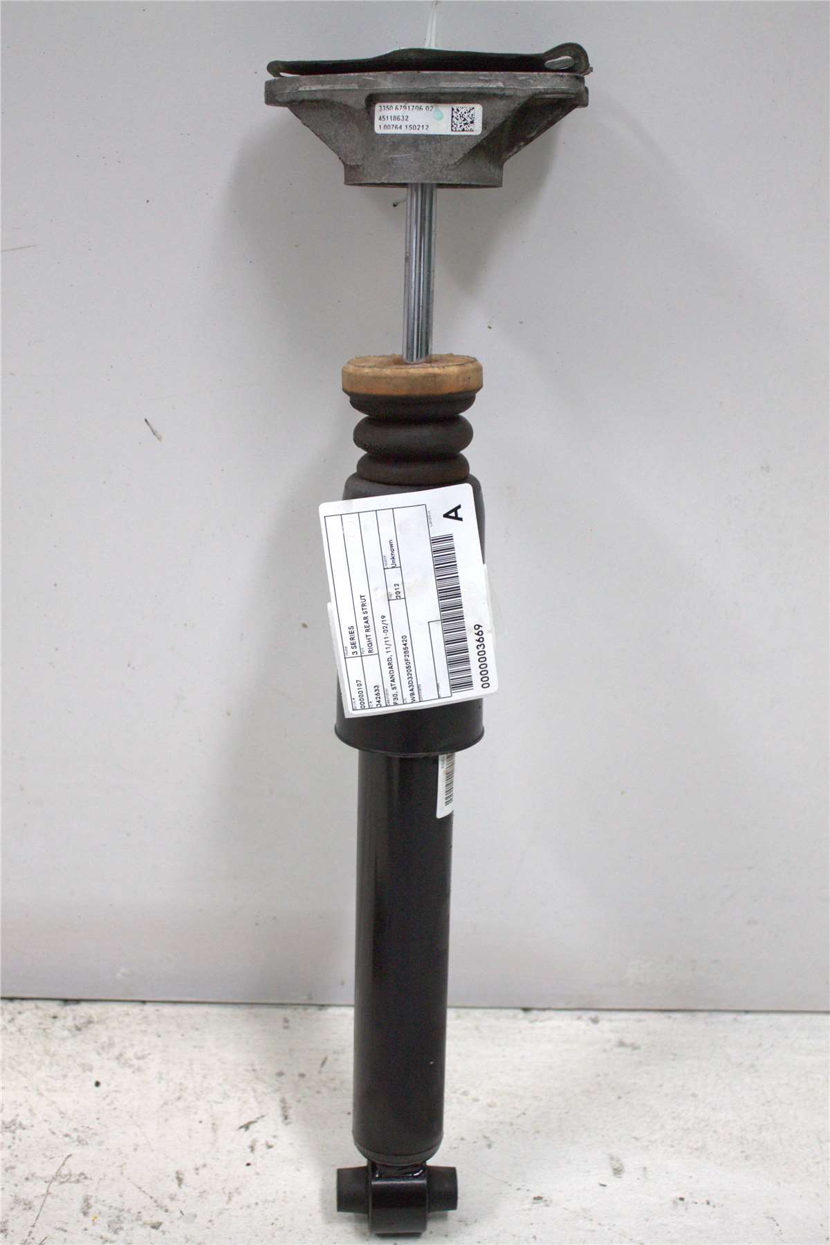 Used BMW, 3 Series Right Rear Strut F30 Standard 11/11 02/19 2012 – image 1 - All Good Parts