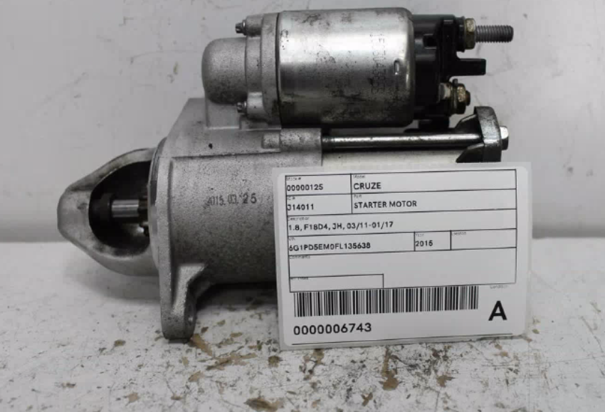 Used Holden, Cruze Starter Motor 1.8 F18D4 Jh 03/11 01/17 2015 – image 1 - All Good Parts