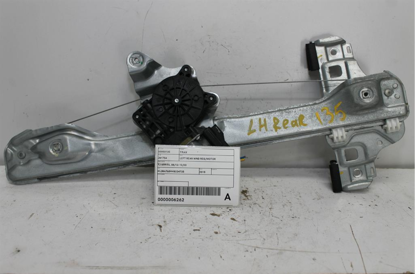Used Holden, Trax Left Rear Wnd Reg/Motor Tj Series 08/13 12/20 2018 – image 1 - All Good Parts