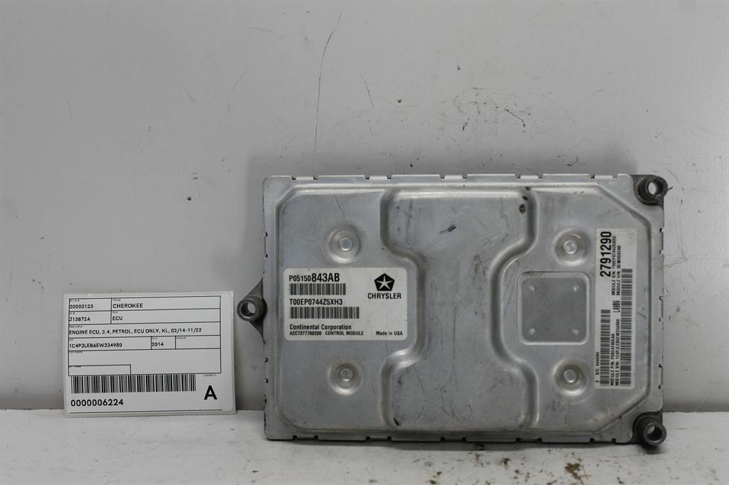 Used Jeep, Cherokee Ecu 2.4 Petrol Ecu Only Kl 02/14 11/22 2014 – image 1 - All Good Parts