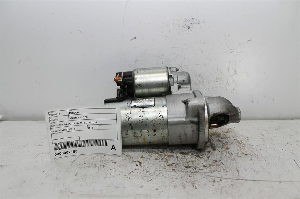 Used Hyundai, Tucson Starter Motor Diesel 2.0 D4Ha Turbo Tl 07/15 01/21 2016 – image 1 - All Good Parts